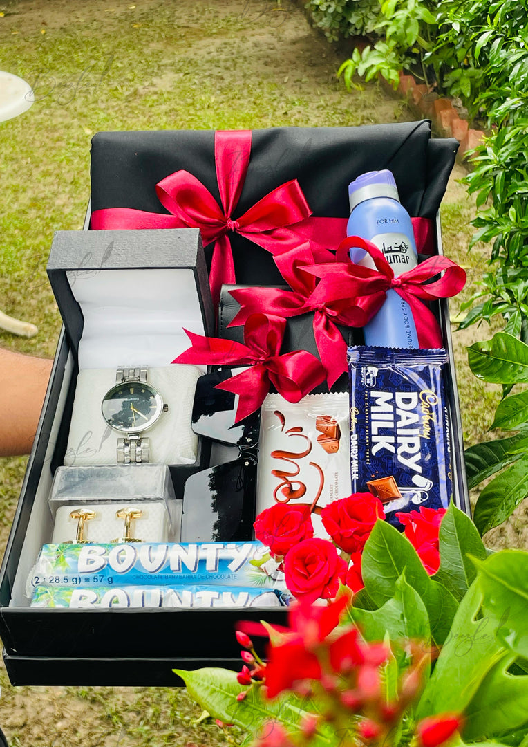 Men’s Gift Box with Watch & Chocolates | GBO-114