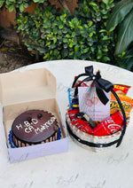 Load image into Gallery viewer, Birthday Cake &amp; Snack Basket Gift Combo | GC-064
