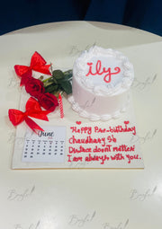 Custom ILY Calendar Cake | GC-072