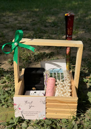 Green Ribbon Thank You Gift Basket | GB-129