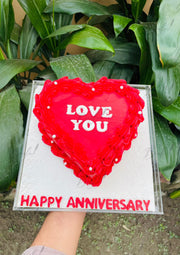 Red Scarlet Love Heart Cake | GC-044