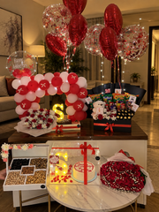 Eternal Love Royale features red roses, anniversary cake, balloons, teddy bear, and luxury treats for a romantic and unforgettable celebration.