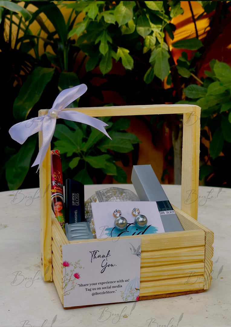 Wooden Thank You Gift Basket | GB-127