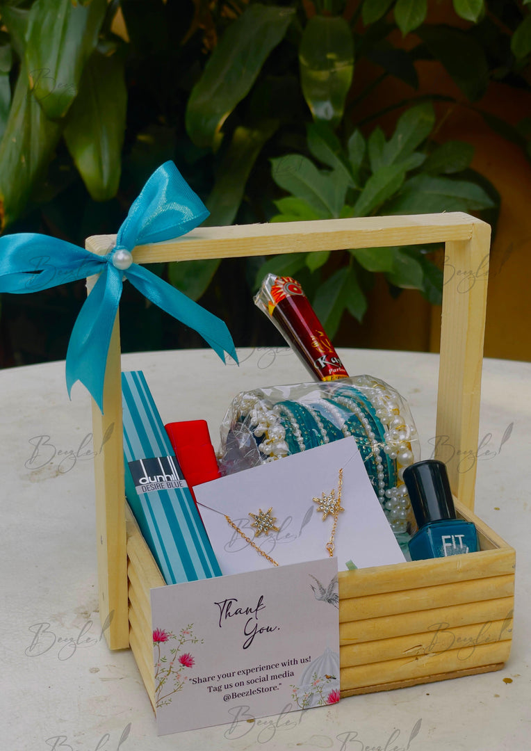 Teal Thank You Gift Basket for Her | GB-128
