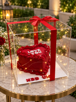 Load image into Gallery viewer, “Love You” Red Heart Cake in Acrylic Box | GC-070
