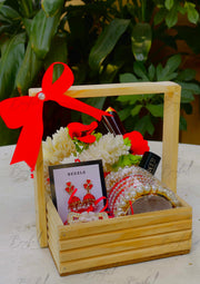 Red Traditional Festive Gift Basket  | GB-126