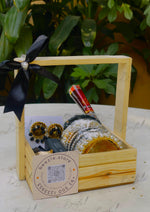 Load image into Gallery viewer, Black &amp; Gold Combo Thank You Gift Basket | GB-130
