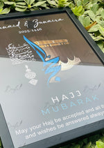 Load image into Gallery viewer, Personalised Hajj Mubarak Frame  | UJ-006
