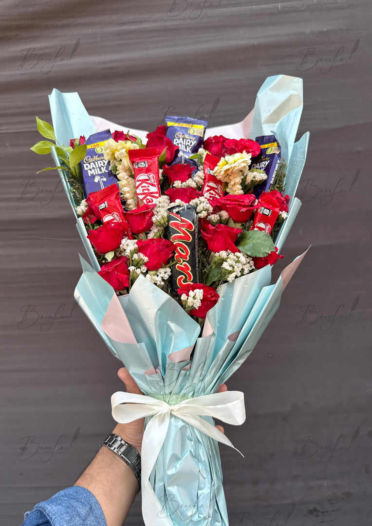Red Rose & Chocolate Bouquet | BCG-099
