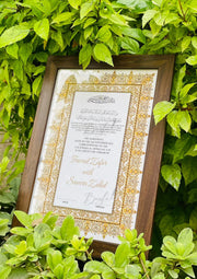 Classic Framed Nikkah Certificate | NC-190