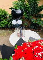 Load image into Gallery viewer, Red Rose Bouquet &amp; Cake Balloon Gift Combo | GDEL-114
