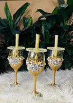 Load image into Gallery viewer, Crystals Wedding Glass Set | DEL-151
