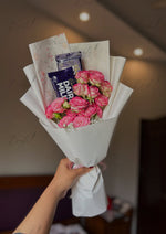 Load image into Gallery viewer, Pink Rose &amp; Dairy Milk Bouquet | BCG-124
