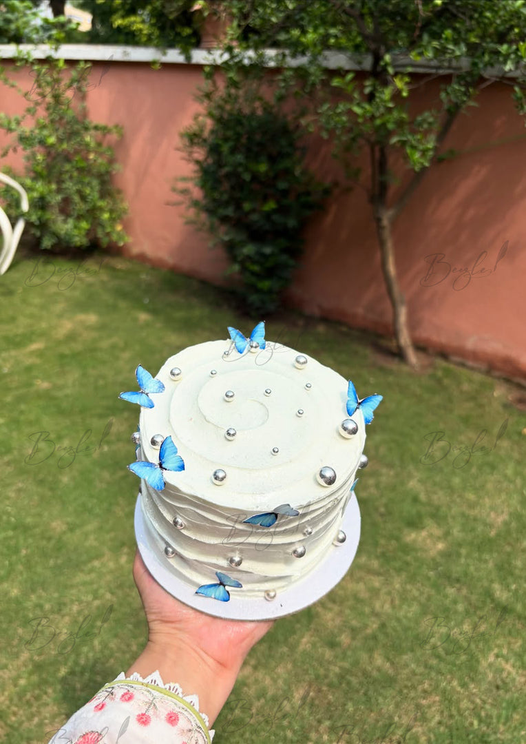 Blue Frosted Flutter Cake | GC-106