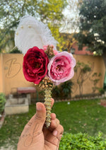 Load image into Gallery viewer, Customized Nikah Pen Decorated With Two Flowers &amp; Bloom PEN-34
