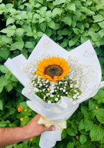 Load image into Gallery viewer, Sunflower &amp; Baby’s Breath Bouquet | BCG-163
