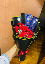 Load image into Gallery viewer, Red Roses and Chocolate Bouquet | BCG-148
