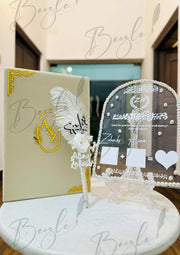 Get Three Customized Booklet, Nikah Pen and Nikah Acrylic Thumb Board | DEL-012