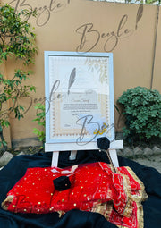 Get Perfect Deal Attractive Nikah Frame, Nikah Pen, Nikkah Duppata | DEL-025