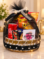 Black Themed Birthday Gift Basket | GB-037