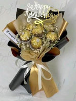 Load image into Gallery viewer, Happy Anniversary Ferrero Rocher Bouquet with Luxe Black Wrap | BCG-016
