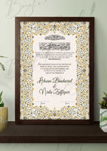 Load image into Gallery viewer, Attractive Nikah Certificate With Classic Print | NC-082
