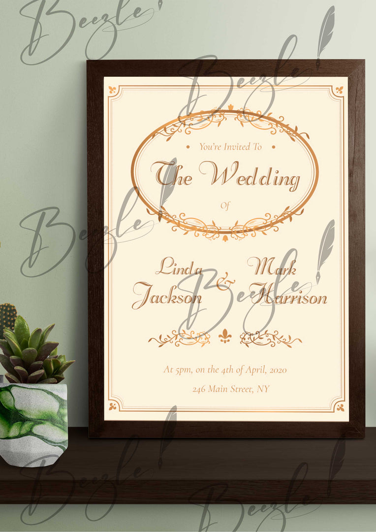 Invited Wedding Nikah Frame | NF-018