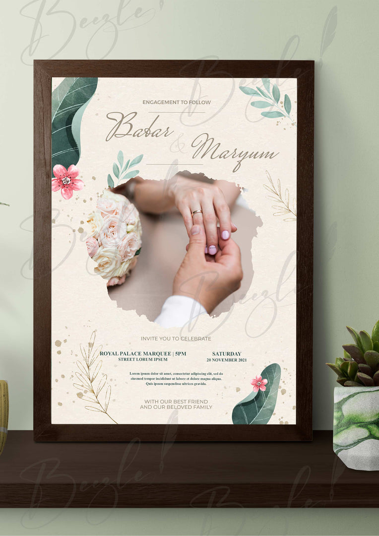 Engagement Frame With Holding Your Hands Design | EF-008