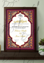 Load image into Gallery viewer, Nikah Certificate With Classic Purple Design | NC-099
