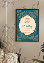 Load image into Gallery viewer, Nikah Frame With Blue Classic Print | NF-007
