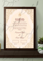 Load image into Gallery viewer, Nikah Certificate With Light Pink Classic Print | NC-132
