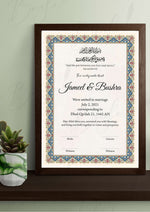 Load image into Gallery viewer, Premium Nikah Certificate With Classic Colour Full Design | NC-007
