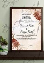 Load image into Gallery viewer, Nikah Certificate With Qurani Ayat &amp; Attractive Flower Print | NC-120
