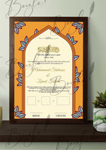 Load image into Gallery viewer, Nikah Certificate With Dark Yellow Colour | NC-112
