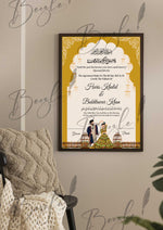 Load image into Gallery viewer, Customized Nikah Certificate With Beautiful Name and Classic Print | NC-126
