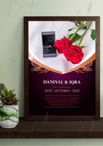 Load image into Gallery viewer, Engagement Frame With Two Beautiful Rose &amp; Ring Box Design | EF-007
