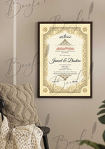 Load image into Gallery viewer, Nikah Certificate With Customized Name &amp; Arabic Verses | NC-136
