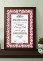 Load image into Gallery viewer, Premium Nikah Certificate With Classic Maroon Print | NC-019
