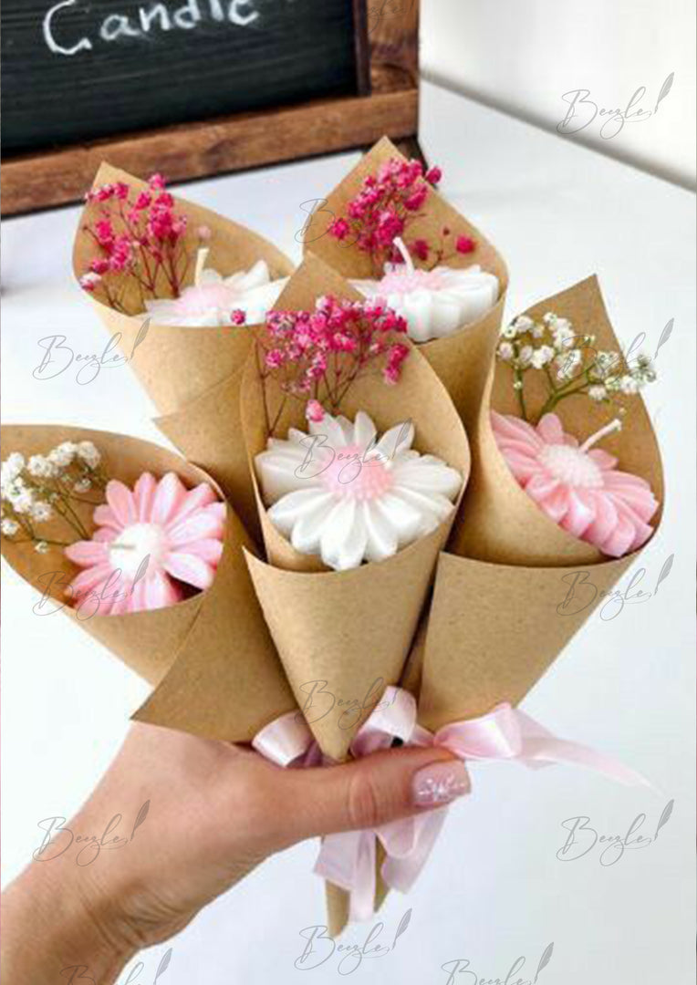 Mini Cone Candle Bouquet Set | SCDS-004