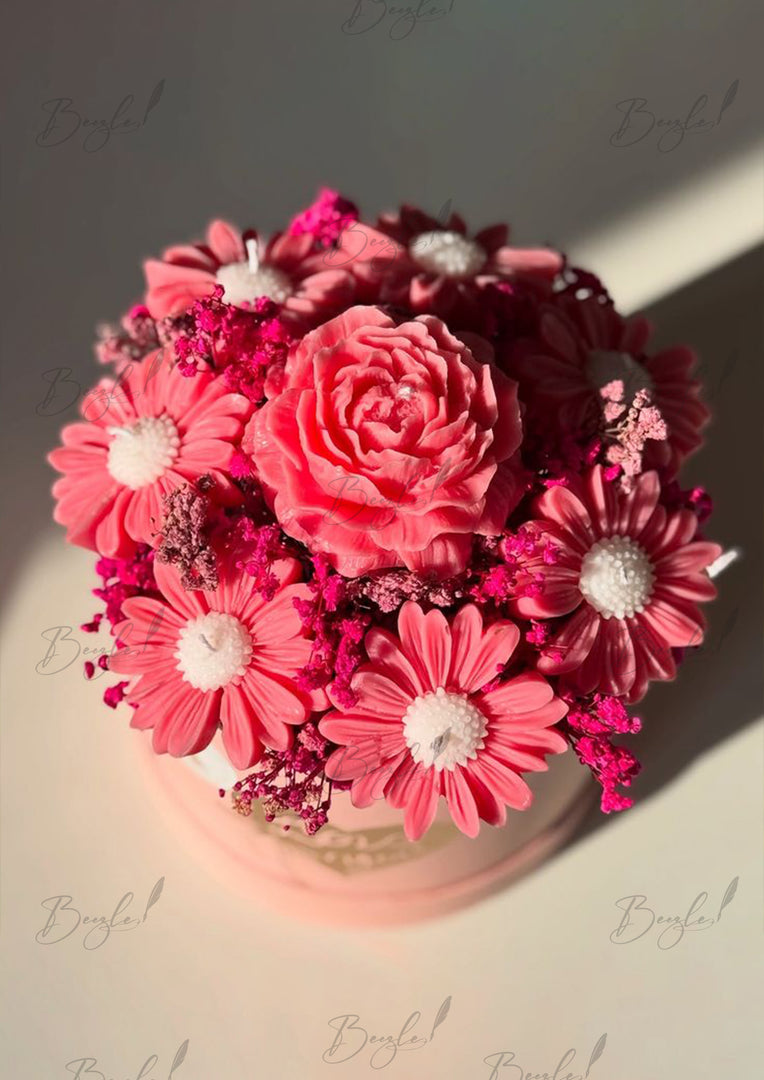Pink Blossom Candle Bouquet \SCDS-023
