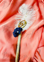 Qubool hai Nikah Pen Navy Blue Flower & Pearl | PEN-18