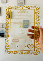Load image into Gallery viewer, Nikah Acrylic Certificate With Golden Print | NAF-007