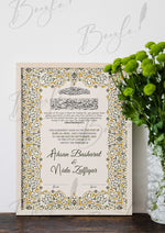 Load image into Gallery viewer, Attractive Nikah Certificate With Classic Print | NC-082
