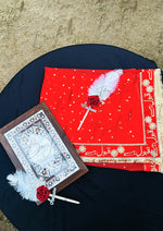 Load image into Gallery viewer, The Best Deal Two Nikah Pens, Nikkah Certificate and One Red Nikkah Dupatta | DEL-119
