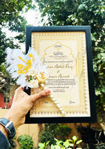 Load image into Gallery viewer, Golden Qubool Hai Nikah Pen With Attractive Nikah Frame
