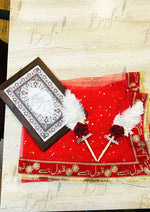 Load image into Gallery viewer, The Best Deal Two Nikah Pens, Nikkah Certificate and One Red Nikkah Dupatta | DEL-119
