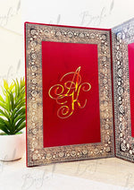 Load image into Gallery viewer, The Red Nikkah Booklet With Unique Design | NB-035
