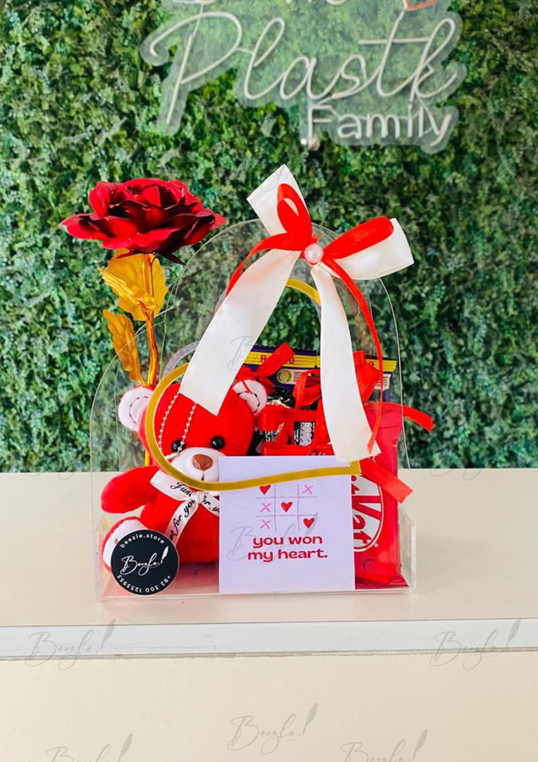 Heart Winner Valentine Gift Basket | GBO-177