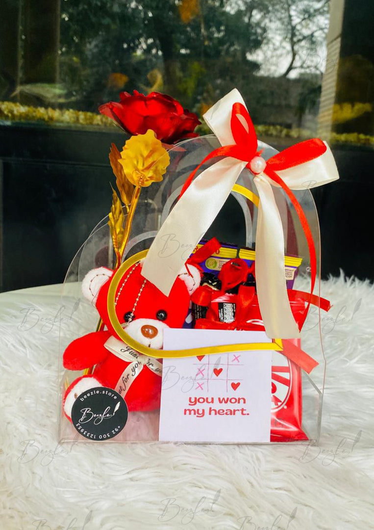 Heart Winner Valentine Gift Basket | GBO-177