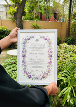 Load image into Gallery viewer, Silver Floral Nikah Certificate | SNC-014